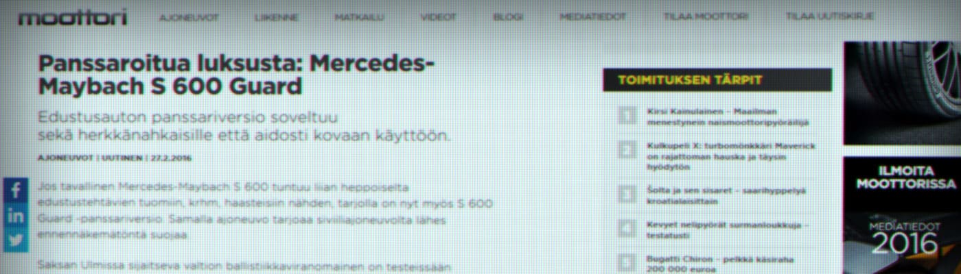 Стаття на фінському порталі moottori.fi