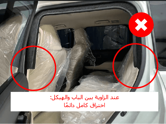 بدون الإطار السفلي للباب